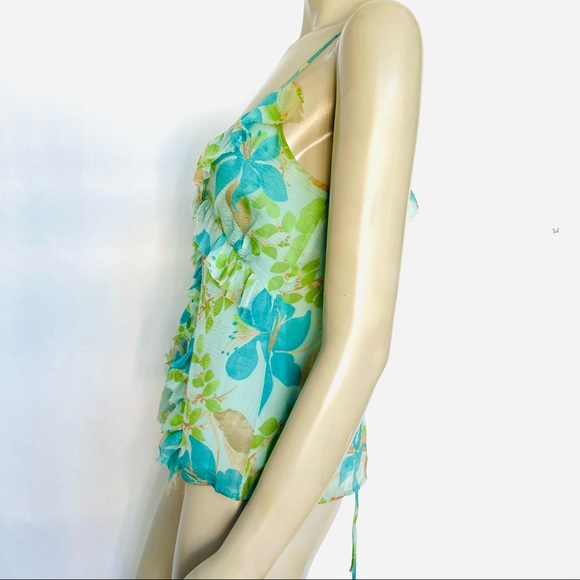 ZARA SILK CHIFFON TOP - Picture 3 of 10